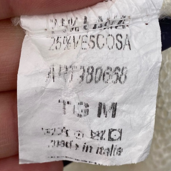 TGM Made In Italy Women's Wool Blend Top Lightweight Lace Trim Scoop Neck Blouse - Picture 5 of 6